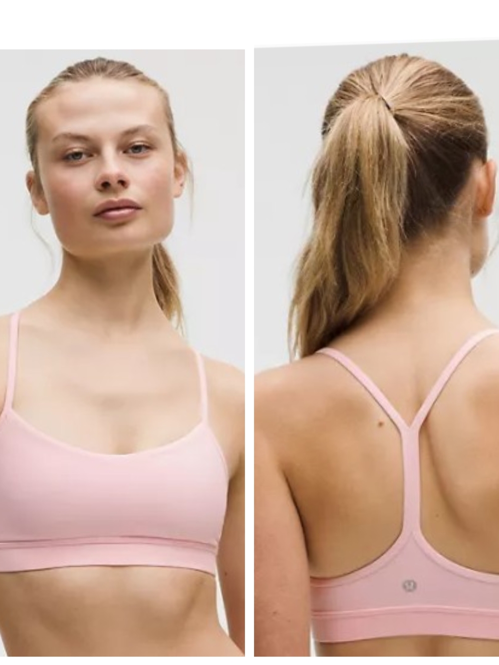 lululemon athletica Pale Pink Strappy Y-Back Bralette